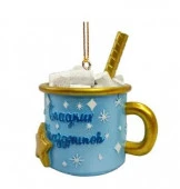 Новогоднее подвесное украшение Сладких праздников из полирезины / 6,5x7x4,9см арт.89375 - КОЛОРЛОН ВТД Новосибирск
