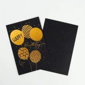 Открытка на черном крафте Happy Birthday, 10 х 15 см   4822246 - КОЛОРЛОН ВТД Новосибирск