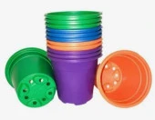 Горшок круглый Color 9*6,8 см, объем 0,26 л, цветные (10шт) ДачиУдачи® - КОЛОРЛОН ВТД Новосибирск
