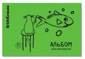 63613 АЛЬБОМ Д/РИС. 32 Л. A4, ERICHKRAUSE МЕЧТАТЕЛЬ, НЕОН, ТЕКСТУРА ПЕСОК, ЗЕЛЕНЫЙ,ПЛАСТ.ОБЛ.СКОБА - КОЛОРЛОН ВТД Новосибирск
