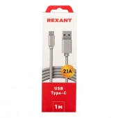 Rexant Шнур USB-А - USB-TypeC 1 м, белый 18-1895 - КОЛОРЛОН ВТД Новосибирск