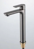 G1048-92 Смеситель для умывальника высокий Gappo G48 оружейная сталь (графит) - КОЛОРЛОН ВТД Новосибирск
