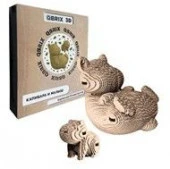 20043 QBRIX Картонный 3D конструктор Капибара и малыш - КОЛОРЛОН ВТД Новосибирск