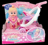 803004Игрушка Bouncin' Babies Кукла Бони 16 см с коляской, дисплей - КОЛОРЛОН ВТД Новосибирск