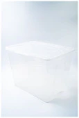 Контейнер бытовой с крышкой 20,8 L. 390х280х280 kont6-1 (прозрачный) - КОЛОРЛОН ВТД Новосибирск