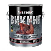 Акватекс ВИКИНГ (новый дизайн) (гибридный лессирующий антисептик для дерева) 2,5 л (орех) - КОЛОРЛОН ВТД Новосибирск