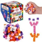 Т23936 GUMMY BLOCKS Конструктор-пластилин, разноцв.дет(бел,ор, фиол,роз.микс),кор. 8х8х8 см - КОЛОРЛОН ВТД Новосибирск