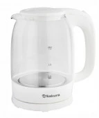 SAKURA Чайник электр SA-2740W (1.7) стекл подсв - КОЛОРЛОН ВТД Новосибирск