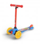 284631  Hot wheels. самокат 3кол., упр.накл., кол. пу 120и80, свет, рег.рул.стойка - КОЛОРЛОН ВТД Новосибирск