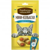 Деревенские лакомства д/кош Мини-колбаски с пюре из тунца, 4*10г - КОЛОРЛОН ВТД Новосибирск