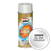 JOBI Эмаль аэрозольная глянцевая серебро RAL 9006 (520мл / 270гр; 12шт) - КОЛОРЛОН ВТД Новосибирск