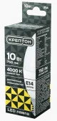 10W Лампа КРЕПТОН LED B35 10W E14 4000K свеча - КОЛОРЛОН ВТД Новосибирск