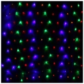 Сетка 1,5 х1,5 м, 120 ламп LED, Мультицвет, 8 режимов, прозр.пров.с возм.соед, 196-282 - КОЛОРЛОН ВТД Новосибирск