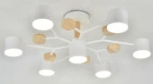 Люстра MS 1202/7 Вустер Белый/дерево 7*GX53 max.11W 665x665x205mm - КОЛОРЛОН ВТД Новосибирск
