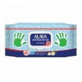 AURA ромашка big-pack с крышкой 72шт Влажные салфетки антибактериальные - КОЛОРЛОН ВТД Новосибирск