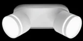 Светильник НПБ-СПОТ-GX53 2хSBM-NL-WH с подсветкой 220x80x90мм белый IN HOME - КОЛОРЛОН ВТД Новосибирск