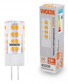 5W Лампа LED  WOLTA WSTD-JC-220V5W4KG4-C КАПСУЛА JC 5Вт 460лм 4000K G4 - КОЛОРЛОН ВТД Новосибирск