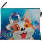 Папка д/тетрадей А5 deVENTE "Hey Corgi" 8056345 кож.зам.,на молн.,с конфетти - КОЛОРЛОН ВТД Новосибирск