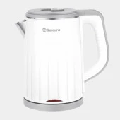 SAKURA чайник электр SA-2155WG (1.2) бел + сер - КОЛОРЛОН ВТД Новосибирск
