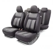 Авточехлы CUSHION COMFORT эко-хлопок 15 пред., 4 молнии, AIRBAG, чёрн./серые - КОЛОРЛОН ВТД Новосибирск
