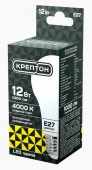 12W Лампа КРЕПТОН LED A60 12W E27 4000K - КОЛОРЛОН ВТД Новосибирск
