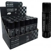 Клей-карандаш 15гр. deVENTE "Total black" 4042503 PVP основа,быстросохн.,чёрный - КОЛОРЛОН ВТД Новосибирск