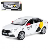 JB1251344Яндекс.Такси машинка металл., LADA VESTA, цвет белый, масштаб 1:24, открываются 4 двери, ка - КОЛОРЛОН ВТД Новосибирск