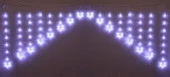 Гирлянда для дома БАХРОМА 2,5м*1/0,1м 136 ламп LED, с насадками Снежинка, 8 реж, IP-20, Белый - КОЛОРЛОН ВТД Новосибирск