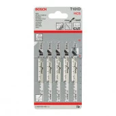 BOSCH Пилки 5шт HCS  75мм, T101D, зуб-4мм, шлиф, рез-прям, чистый, тонкий,  дерево, ДСП 6...60мм 260 - КОЛОРЛОН ВТД Новосибирск
