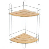 101246 Полка двухъярусная BAMBOO-04 (19,5х19.5х36.5см) угловая - КОЛОРЛОН ВТД Новосибирск