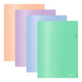 61133 УГОЛОК А4. ПЛАСТ. ERICHKRAUSE MATT PASTEL BLOOM, 0,18 ММ, НЕПРОЗР. АССОРТИ /12/300/ - КОЛОРЛОН ВТД Новосибирск