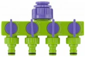 Разветвитель четырёхканальный 1/2"-3/4", регулируемый// Palisad 66425 - КОЛОРЛОН ВТД Новосибирск