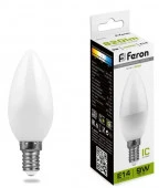 9W 230V E14 4000K C37, LB-570 Feron - КОЛОРЛОН ВТД Новосибирск