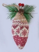 Украшение новогоднее Веретено 8х13см арт.TIJA8215 Код256439 - КОЛОРЛОН ВТД Новосибирск