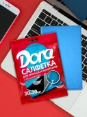 Салфетка из микрофибры Dora "Для экранов, мониторов и электротехники", 30х30см - КОЛОРЛОН ВТД Новосибирск