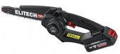 ELITECH Пила цепная аккумуляторная ELITECH CS 2008BLK, 20 В, 1х20В, Li-ion, 20см, 1\4", паз-1.1мм - КОЛОРЛОН ВТД Новосибирск