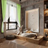 Комплект штор вуаль 580*250 комби молочный-зеленая - КОЛОРЛОН ВТД Новосибирск