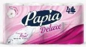 Papia Deluxe 8 рулона Белая 4-слойная белая Туалетная бумага - КОЛОРЛОН ВТД Новосибирск