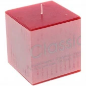 Свеча "Classic" 7*7*7,5см цвет красный ZD-131 114-254 - КОЛОРЛОН ВТД Новосибирск