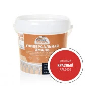 ЭКСПЕРТ Эмаль универсальная акриловая матовая Красный RAL 3020 (0,8кг; 6шт) - КОЛОРЛОН ВТД Новосибирск