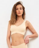 VANESSA BT001 Бюстгальтер бесшовный (топ) женский, XL, Бежевый - КОЛОРЛОН ВТД Новосибирск