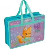 Папка пластик,с ручками А4 deVENTE "Dance Fox" 8057329 с расш.10см,400мкм,прозр.,искрящ.фактура - КОЛОРЛОН ВТД Новосибирск