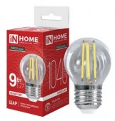 9W LED-ШАР-deco 9Вт 230В Е27 4000К 1040Лм прозрачная IN HOME - КОЛОРЛОН ВТД Новосибирск