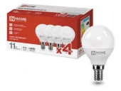 14W LED-ШАР-VC 4PACK 11Вт 230В Е14 4000К 1050Лм (4шт./упак) IN HOME - КОЛОРЛОН ВТД Новосибирск
