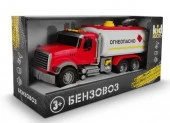 AB-2129 Игрушка-бензовоз KID ROCKS, масштаб 1:12, со звуком и светом, инерц. механизм - КОЛОРЛОН ВТД Новосибирск