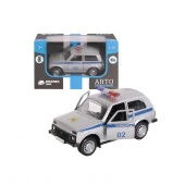 1200058ТМ "Автопанорама" Машинка металлическая "Полиция", 1:50, цвет серебро, инерция, в/к 12*7*5,5 - КОЛОРЛОН ВТД Новосибирск