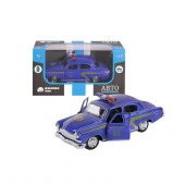 1200075ТМ "Автопанорама" Машинка металлическая "Милиция", 1:43, цвет синий, инерция, в/к 14*7*5,5 см - КОЛОРЛОН ВТД Новосибирск
