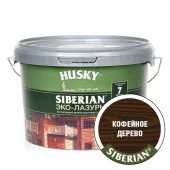 HUSKY SIBERIAN «Эко-Лазурь для дерева» полуматовая кофейное дерево (2,5л) - КОЛОРЛОН ВТД Новосибирск