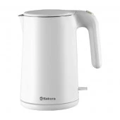 SAKURA Чайник электр SA-2169W Premium (1.5) жемчужный - КОЛОРЛОН ВТД Новосибирск