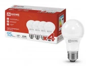 15W LED-A60-VC 4PACK 15Вт 230В Е27 6500К 1430Лм (4шт./упак) IN HOME - КОЛОРЛОН ВТД Новосибирск